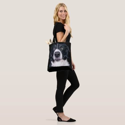 Zwart-withond Tote Bag (Op model)