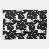 Zwart-withonden Theedoek (Horizontaal)