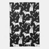 Zwart-withonden Theedoek (Verticaal)