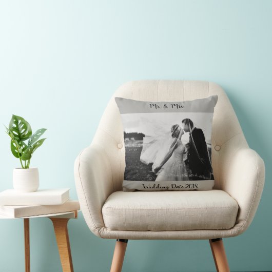 Zwart-withuwelijk Kussen (Stoel)