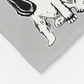 Zwart-witkakker Spanjaarden grijs Fleece Deken (Hoek)