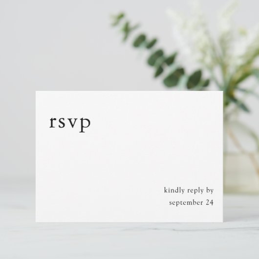 Zwart-witkalligrafie 9 met gemiddelde RSVP (Staand voorkant)