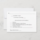 Zwart-witkalligrafie 9 met gemiddelde RSVP (Achterkant)