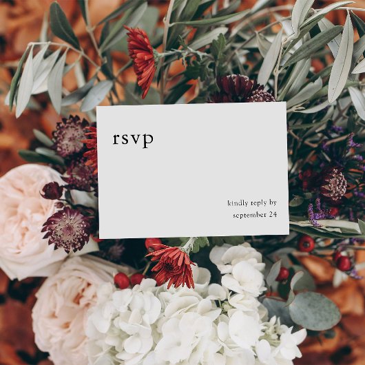 Zwart-witkalligrafie 9 met gemiddelde RSVP