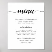 Zwart-witkalligrafie | Aangepast menu Poster (Voorkant)