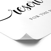 Zwart-witkalligrafie Band "Gereserveerd" Poster (Hoek)