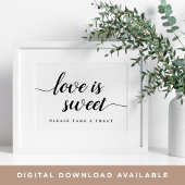 Zwart-witkalligrafie Bordbord voor bruiloft Poster