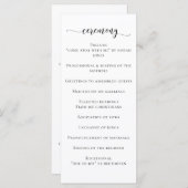 Zwart-witkalligrafie Programmakaart (Voorkant / Achterkant)