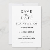 Zwart-witkalligrafie Save The Date (Voorkant)
