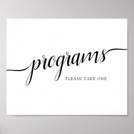 Zwart-witkalligrafie Twitter-programma's Poster