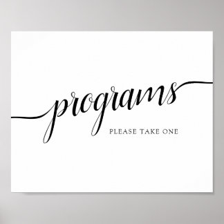 Zwart-witkalligrafie Twitter-programma's Poster