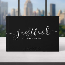 Zwart-witkalligrafie Vacation Home of Rental Gastenboek