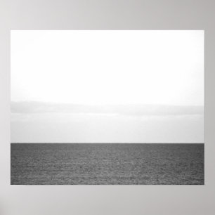 Zwart-witkalm Ocean Horizon 16x20 Poster