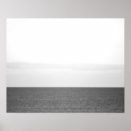 Zwart-witkalm Ocean Horizon 16x20 Poster (Voorkant)