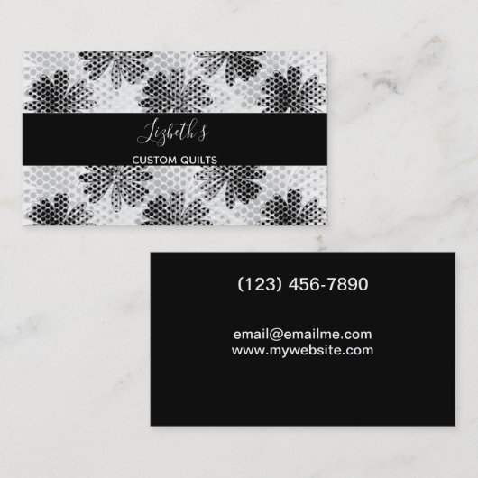 Zwart-witkanting of Visitekaartje met drijfveren (Voorkant / Achterkant)