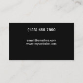 Zwart-witkanting of Visitekaartje met drijfveren (Achterkant)