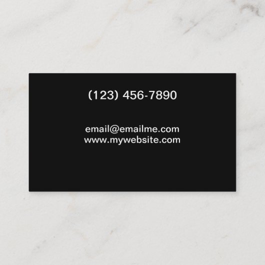 Zwart-witkanting of Visitekaartje met drijfveren (Achterkant)