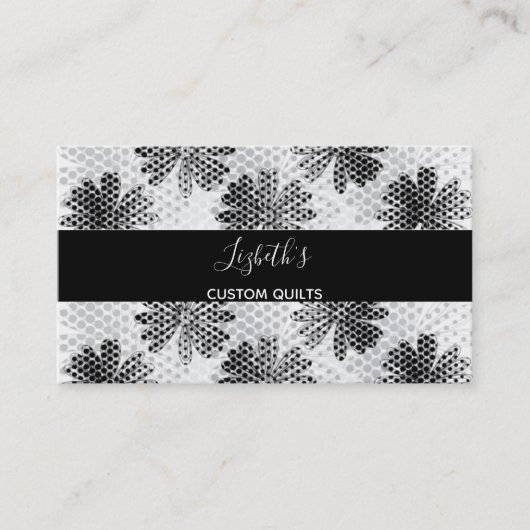 Zwart-witkanting of Visitekaartje met drijfveren (Voorkant)