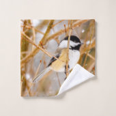 Zwart witkapje - originele foto bad handdoek (Wasdoekje)