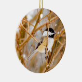 Zwart witkapje - originele foto keramisch ornament (Rechts)