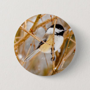 Zwart witkapje - originele foto ronde button 5,7 cm