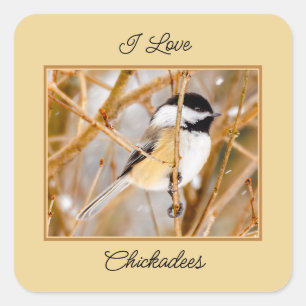 Zwart witkapje - originele foto vierkante sticker