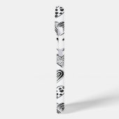 Zwart-witkat en hartpatroon Case-Mate iPhone case (Achterkant / Links)