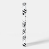 Zwart-witkat en hartpatroon Case-Mate iPhone case (Achterkant / Rechts)