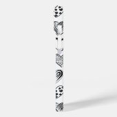 Zwart-witkat en hartpatroon Case-Mate iPhone case (Achterkant / Links)