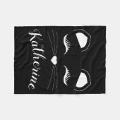 Zwart-witkat Fleece Deken (Voorkant (Horizontaal))