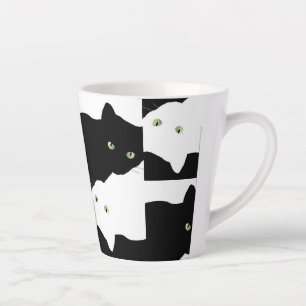 Zwart-witkat Latte Mok