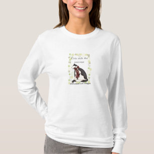 Zwart-witkat met hart t-shirt