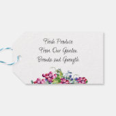 Zwart-witkat met Label van de tuin van druiven Cadeaulabel (Achterkant Horizontaal)