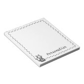 Zwart-witkat met Paw-rand Notitieblok (Schuin)