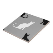 Zwart-witkat-patroon Tegeltje (Zijkant)