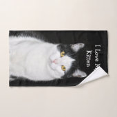 Zwart-witkat-portret Handdoek (Handdoek)