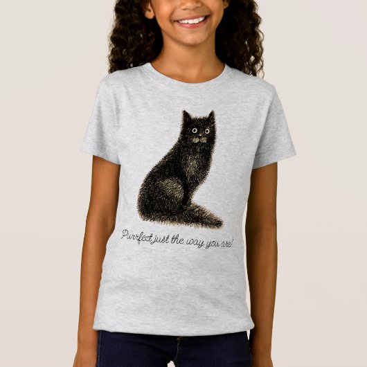 Zwart-witkat T-shirt (Voorkant)