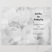 Zwart-witkatholieke Ceremony Wedding Programme (Voorkant)