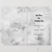 Zwart-witkatholieke Ceremony Wedding Programme (Voorkant / Achterkant)