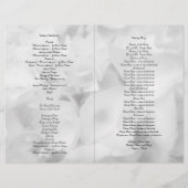 Zwart-witkatholieke Ceremony Wedding Programme (Achterkant)