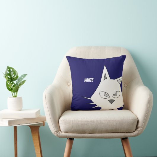 Zwart-witkatten Kussen (Stoel)