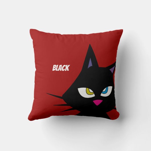 Zwart-witkatten Kussen (Achterkant)