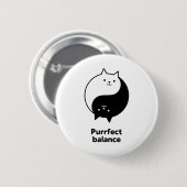 Zwart-witkattenbalans Ronde Button 5,7 Cm (Voorkant /achterkant)