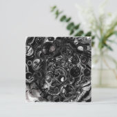 Zwart-witkleuren Kaart leeg (Staand voorkant)