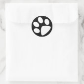 zwart-witkleuren voor voetafdrukken ronde sticker (Tas)