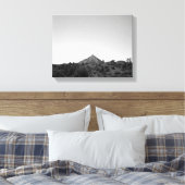 Zwart-witkleurengebergte op Horizon 11x14 Canvas Afdruk (Insitu (Slaapkamer))