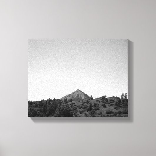 Zwart-witkleurengebergte op Horizon 11x14 Canvas Afdruk (Voorkant)