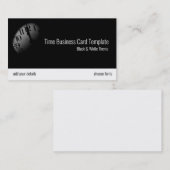 Zwart-witklokfotosjabloon Visitekaartje (Voorkant / Achterkant)