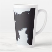 Zwart-witkoeienafdrukken Latte Mok (Rechts)