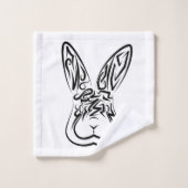 Zwart-witkonijn Bad Handdoek (Wasdoekje)